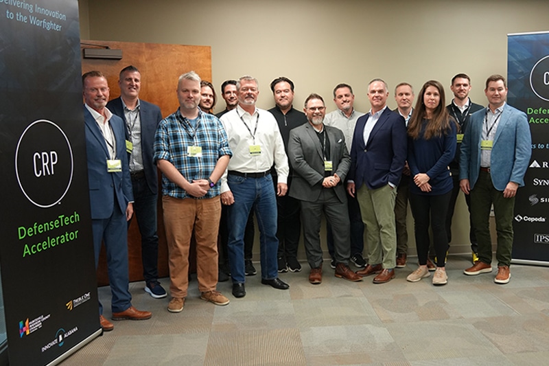 The inaugural cohort of the CRP DefenseTech Accelerator. The five companies selected to participate are Huntsville-based and are meeting the week of December 2-6 for the initial kick-off