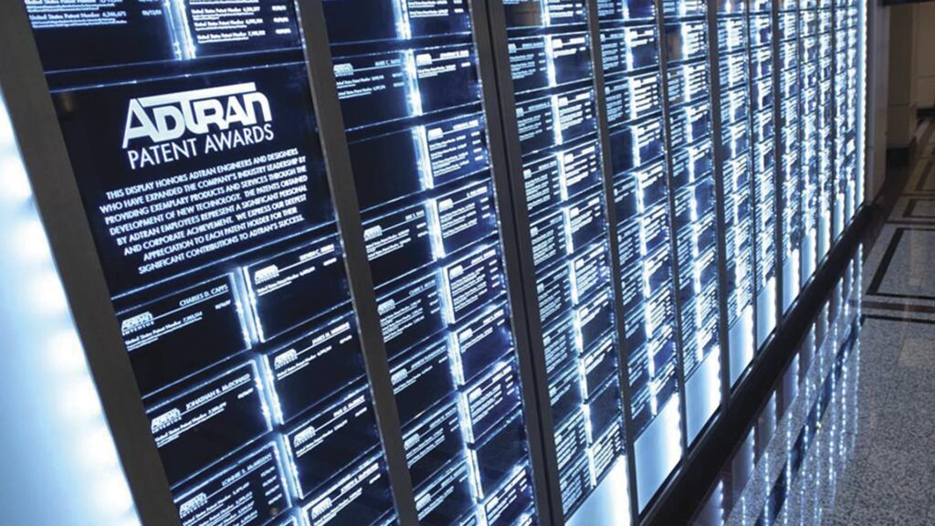 Adtran's patent wall